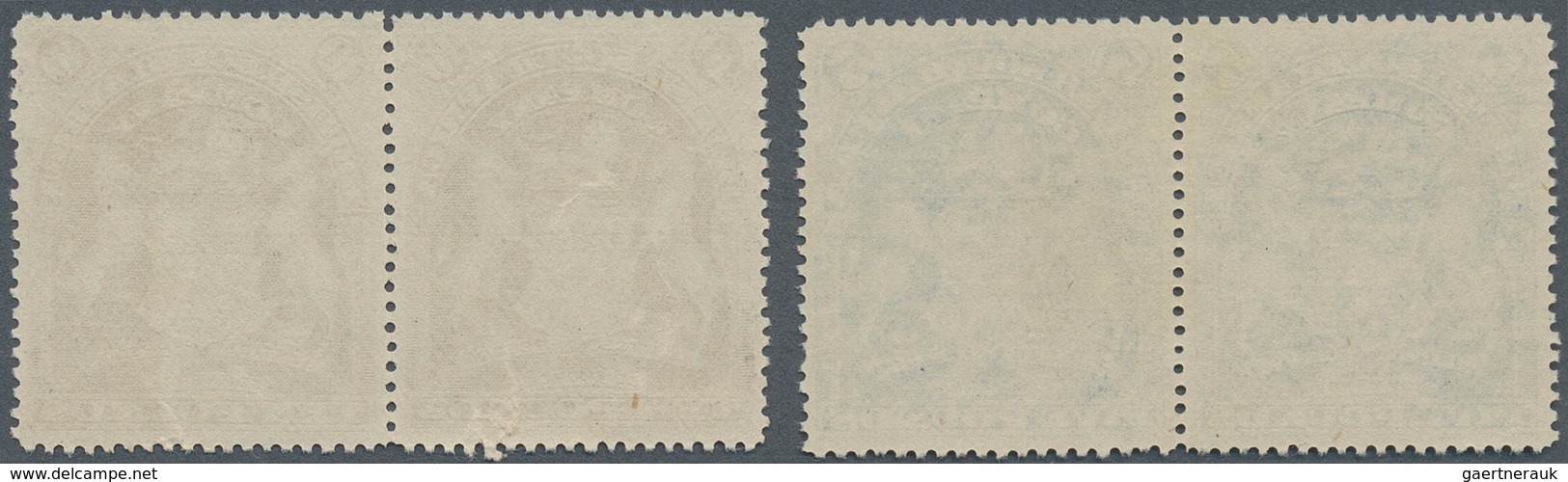 Britische Südafrika-Gesellschaft: 1901, £5 Deep Blue And £10 Lilac, Each In Horizontal Pair, Unused - Non Classés