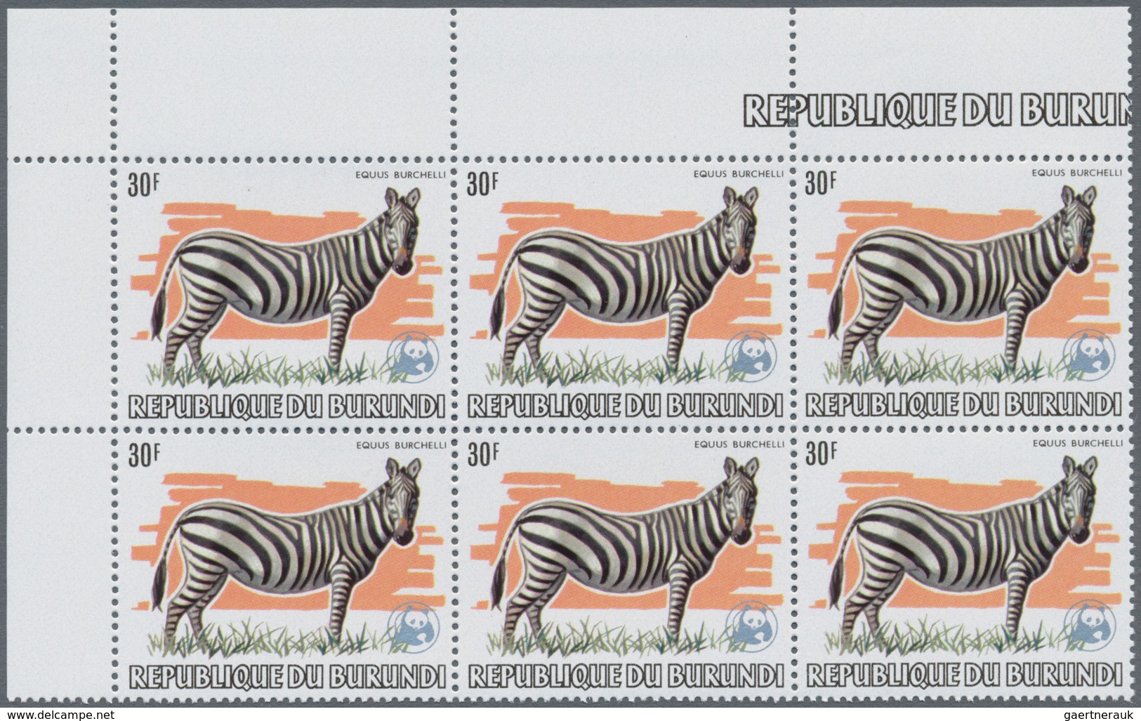 Burundi: 1983, African Wildlife Complete Set Of 13 From 2fr. To 85fr. (Lion, Giraffe, Rhinoceros, El - Other & Unclassified