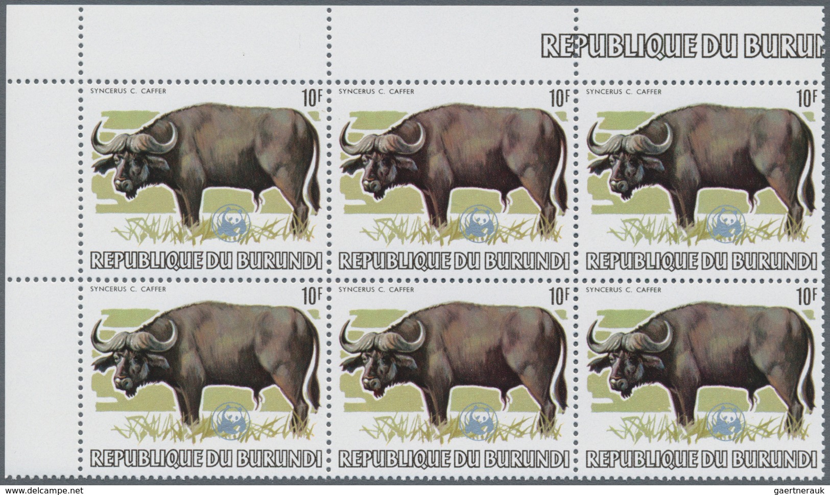 Burundi: 1983, African Wildlife complete set of 13 from 2fr. to 85fr. (Lion, Giraffe, Rhinoceros, El