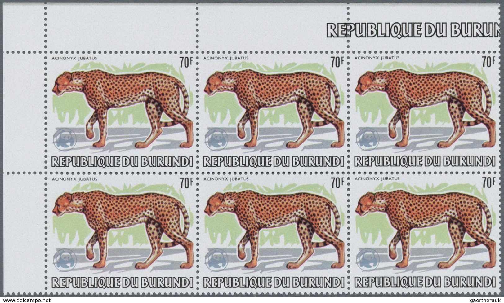 Burundi: 1983, African Wildlife complete set of 13 from 2fr. to 85fr. (Lion, Giraffe, Rhinoceros, El