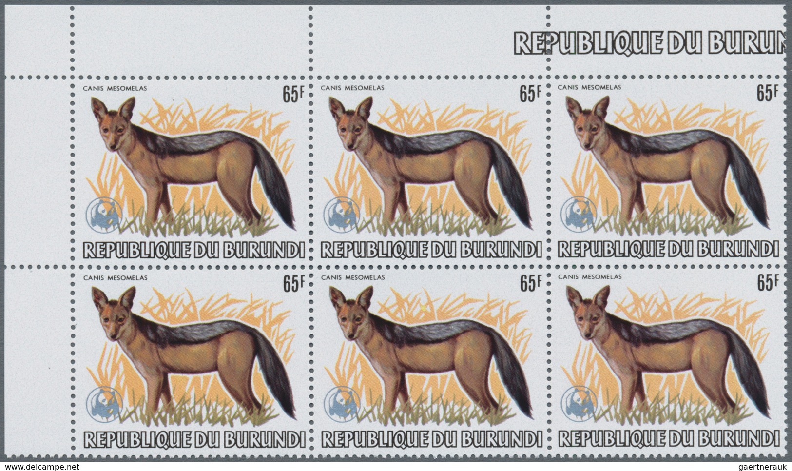 Burundi: 1983, African Wildlife complete set of 13 from 2fr. to 85fr. (Lion, Giraffe, Rhinoceros, El