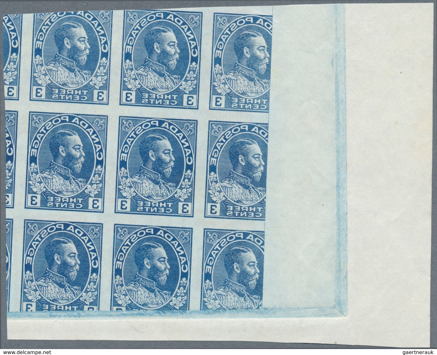 Canada: 1911: King George V Era -- Admiral Issues. ECKERLIN PLATE 'ESSAYS' Block Of Nine Of The 3 Ce - Ungebraucht