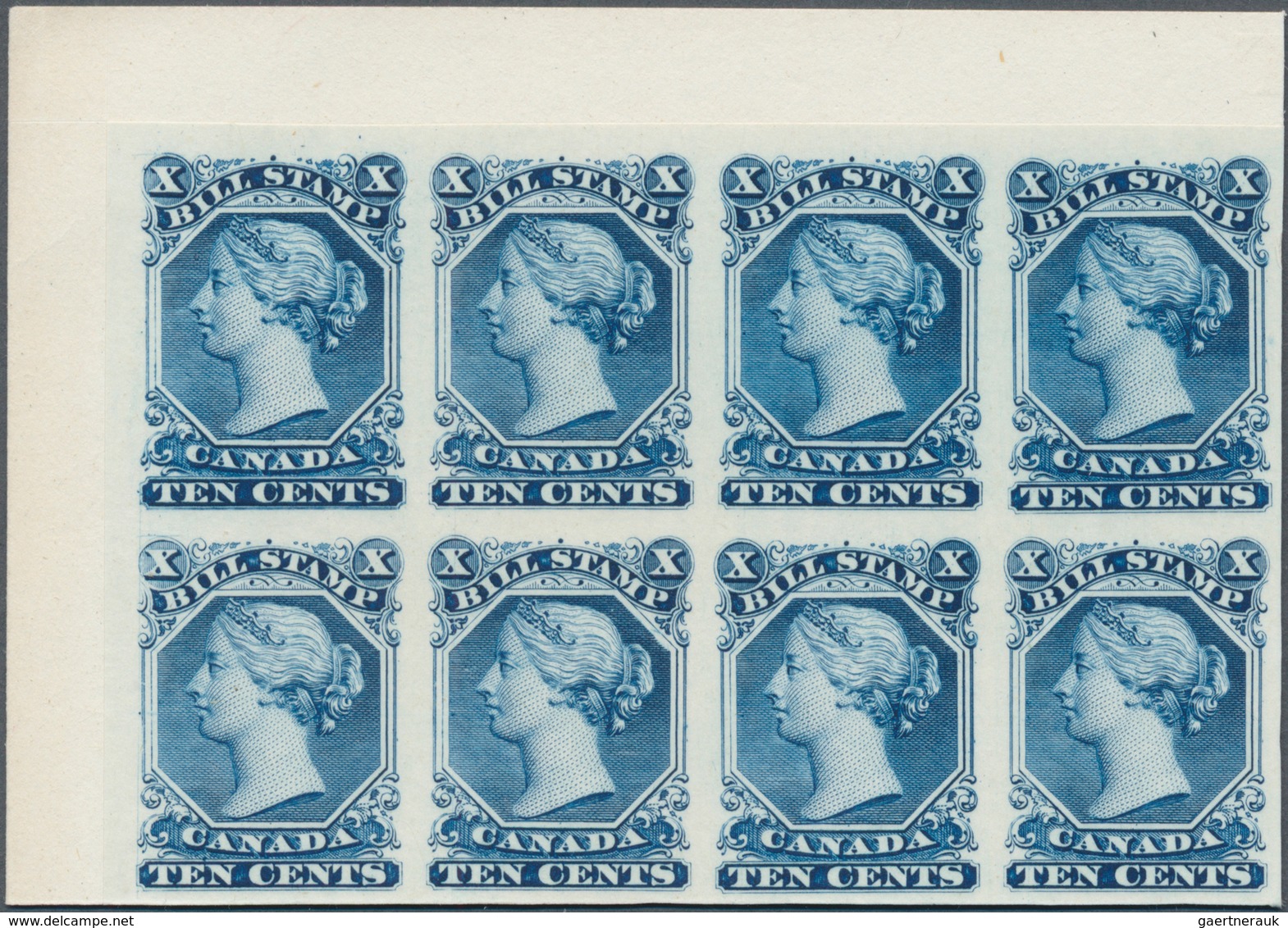 Canada - Besonderheiten: REVENUES: QV "Bill Stamp" 4c. Vermilion, 6c. Vermilion, 7c. Vermilion, 9c. - Sonstige & Ohne Zuordnung