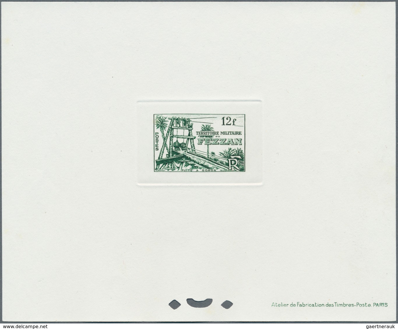 Fezzan: 1949. Lot With Eight Single Epreuves D'atelier For Some Stamps Of The Definitives Set (Sc #2 - Briefe U. Dokumente