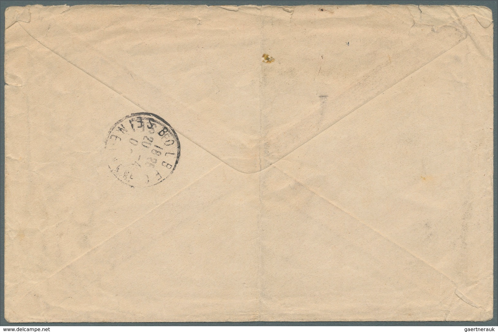 Französisch-Ozeanien: 1909. Registered Envelope (creased, Vertical Fold And A Few Tears) Addressed T - Lettres & Documents