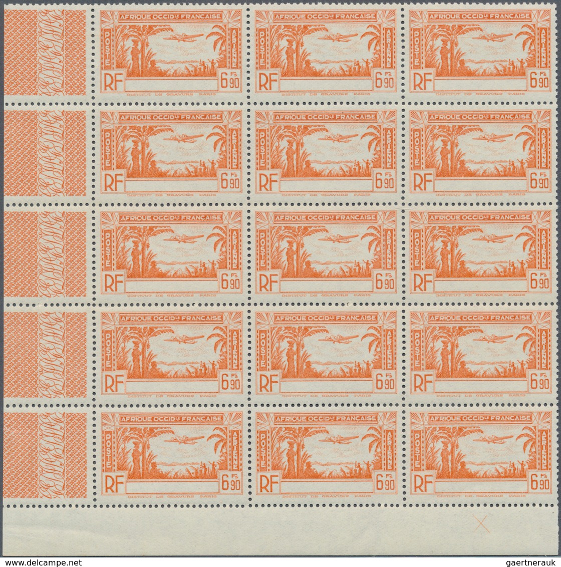 Französisch-Westafrika: 1940, Airmails, Omnibus Issue For Precursor States, 4.90fr. Olive-bistre And - Sonstige & Ohne Zuordnung