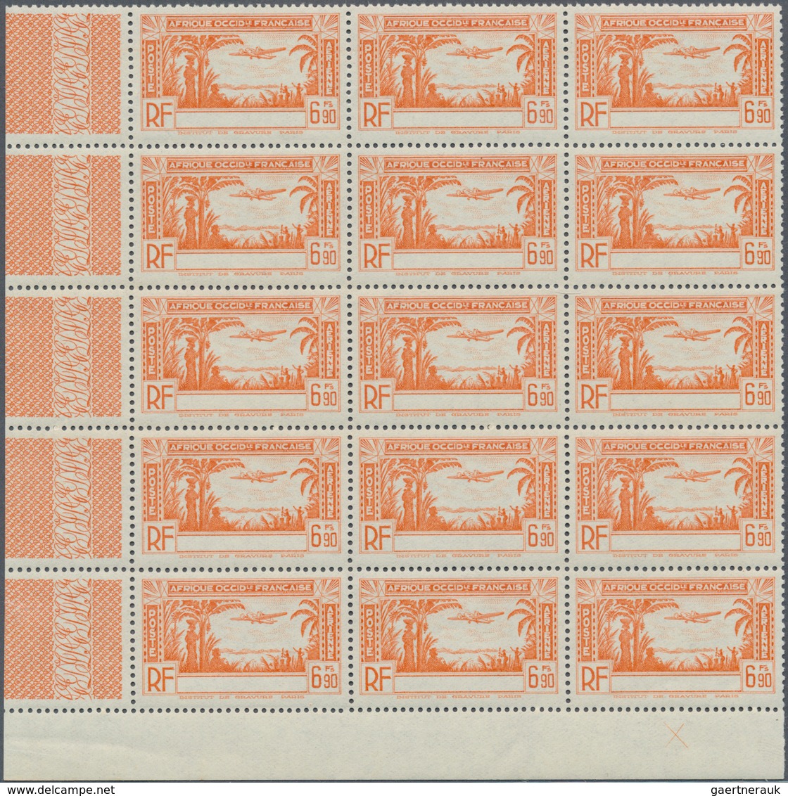 Französisch-Westafrika: 1940, Airmails, Omnibus Issue For Precursor States, 4.90fr. Olive-bistre And - Autres & Non Classés