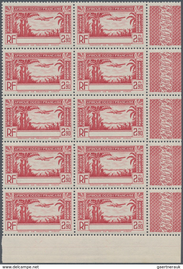 Französisch-Westafrika: 1940, Airmails, Omnibus Issue For Precursor States, 2.90fr. Red And 6.90fr. - Sonstige & Ohne Zuordnung