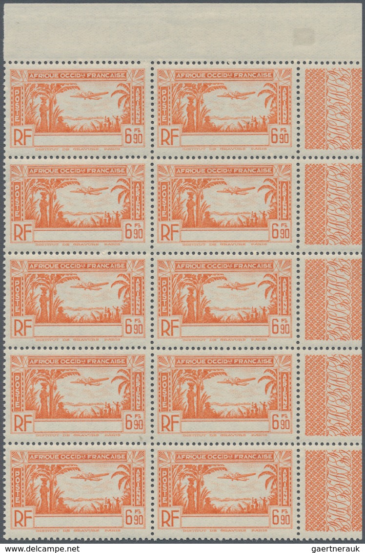 Französisch-Westafrika: 1940, Airmails, Omnibus Issue For Precursor States, 2.90fr. Red And 6.90fr. - Autres & Non Classés