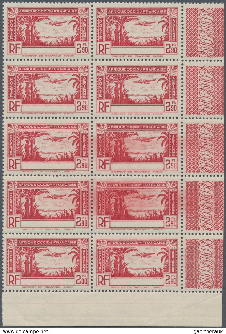Französisch-Westafrika: 1940, Airmails, Omnibus Issue For Precursor States, 2.90fr. Red And 6.90fr. - Autres & Non Classés
