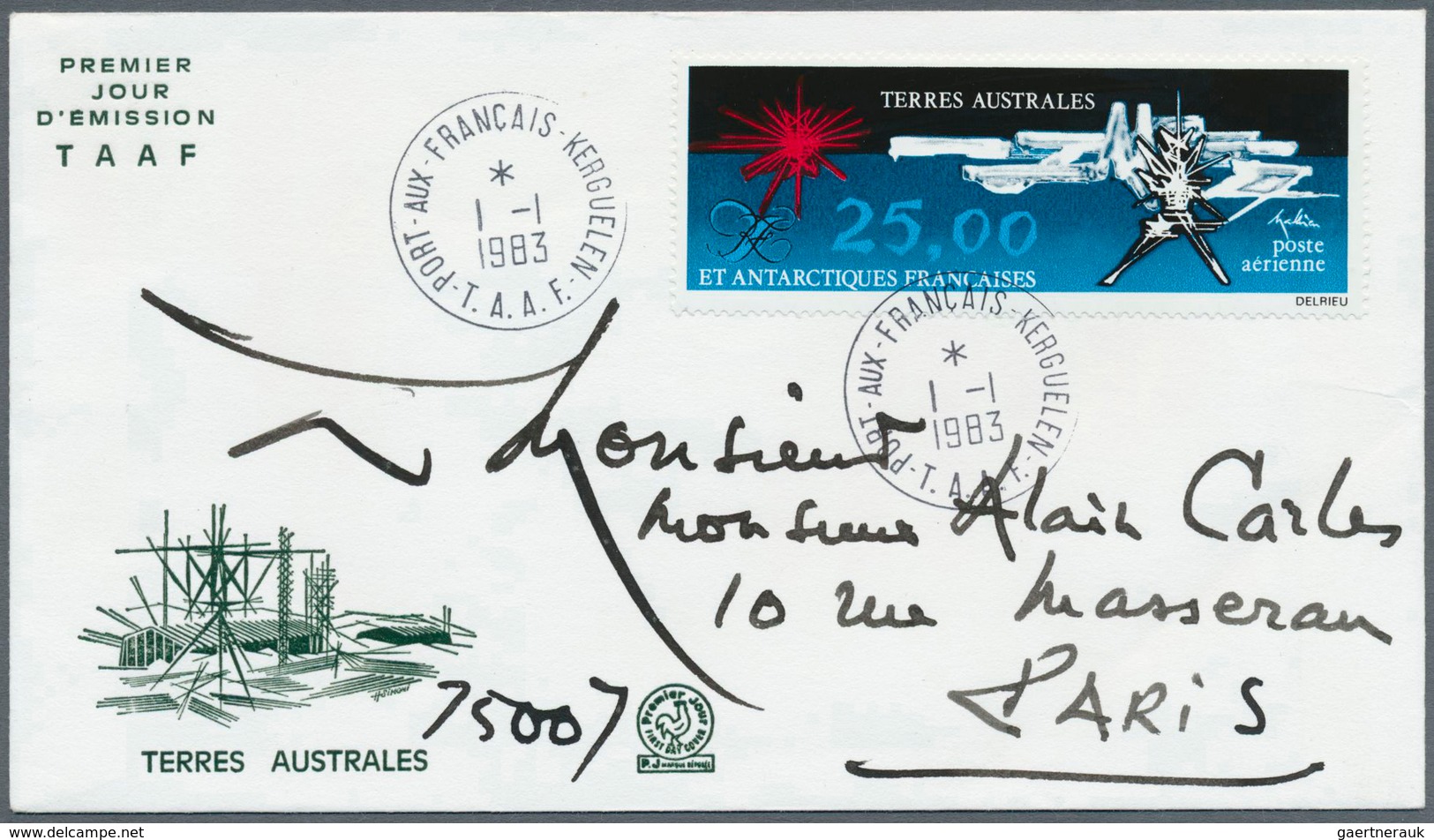 Französische Gebiete In Der Antarktis: 1983. 25fr Abstract (by G. Mathieu) On FDC, Accompanied By A - Lettres & Documents