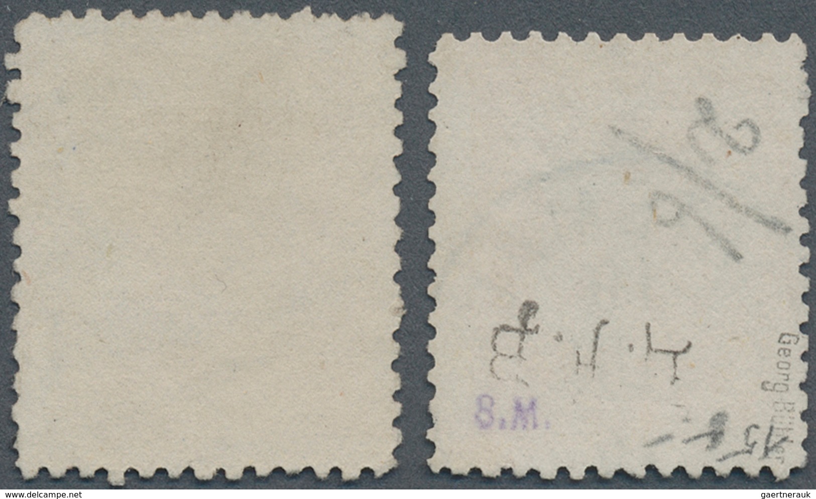 Guatemala: 1872, 1 Peso Orangegelb Mit Datumstempel Geprüft Georg Bühler, Dazu 1 Peso Gelb Mit Numme - Guatemala