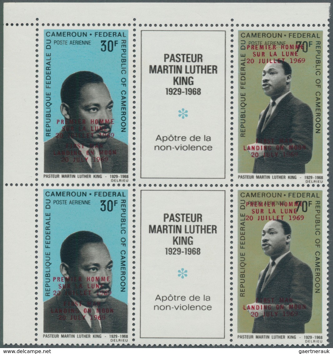 Kamerun: 1969, Prominent Persons (Mahatma Gandhi, Martin Luther King, John F. And Robert F. Kennedy) - Kamerun (1960-...)