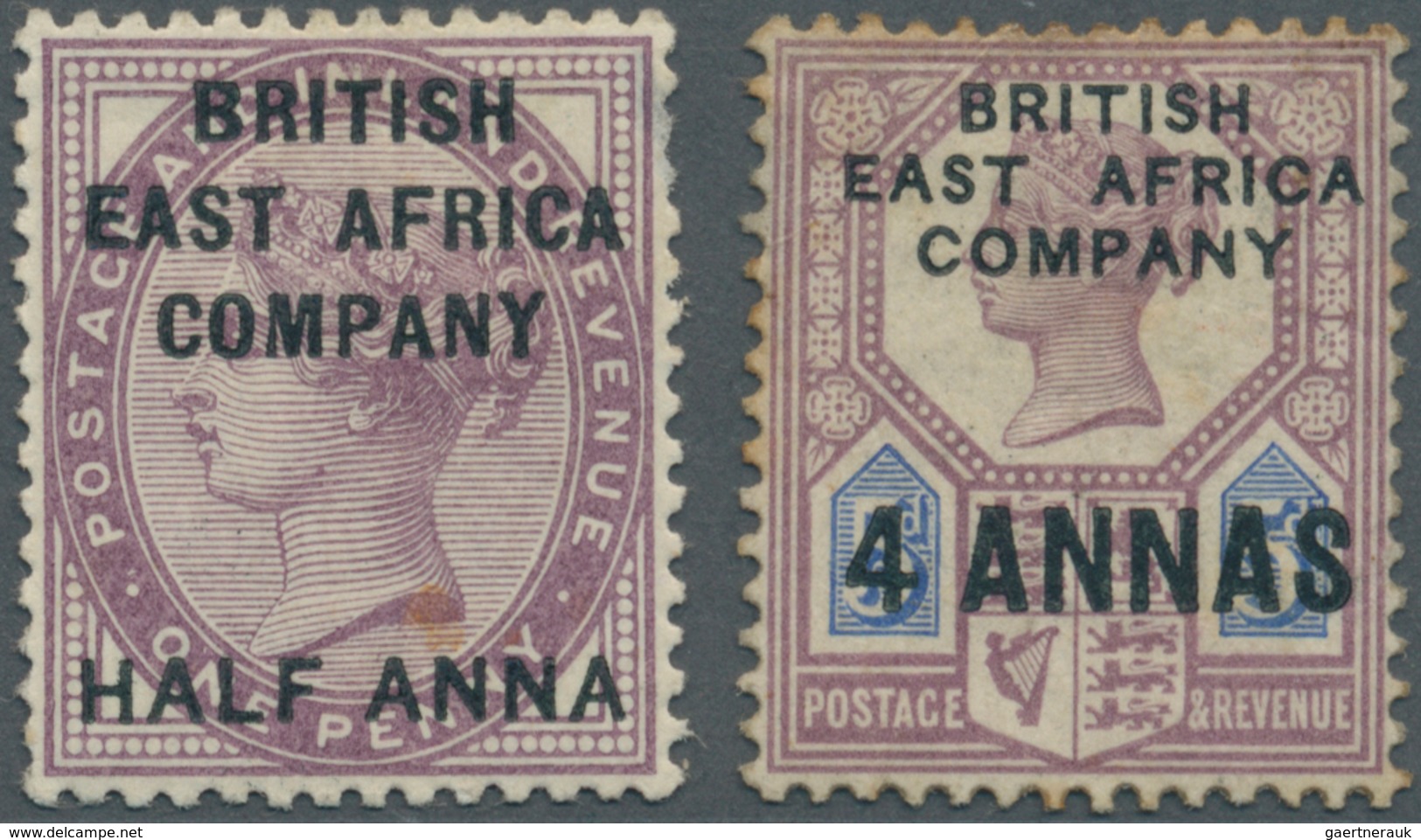 Kenia - Britisch Ostafrika Kompanie: 1890, Stamps Of Great Britain QV Optd. BRITISH EAST AFRICA COMP - Britisch-Ostafrika