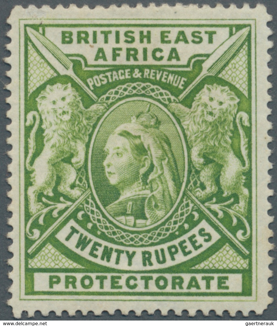Kenia - Britisch Ostafrika Kompanie: 1897, QV 20r. Pale Green With Wmk. Crown CC, Mint Hinged And Ve - Afrique Orientale Britannique