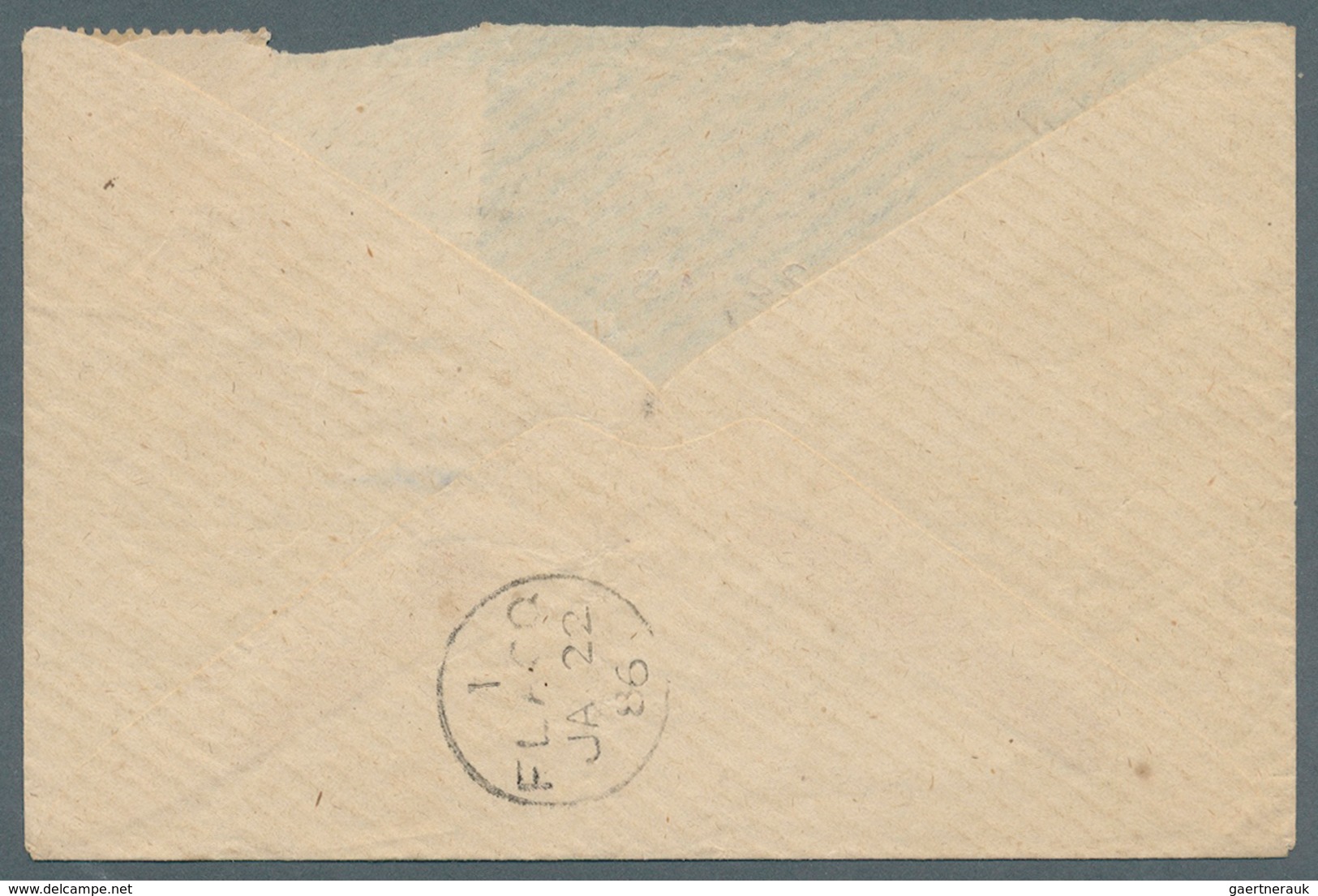 Mauritius: 1886. Registered Express Envelope (backflap Missing) Addressed To Port Louis Bearing SG 8 - Maurice (...-1967)
