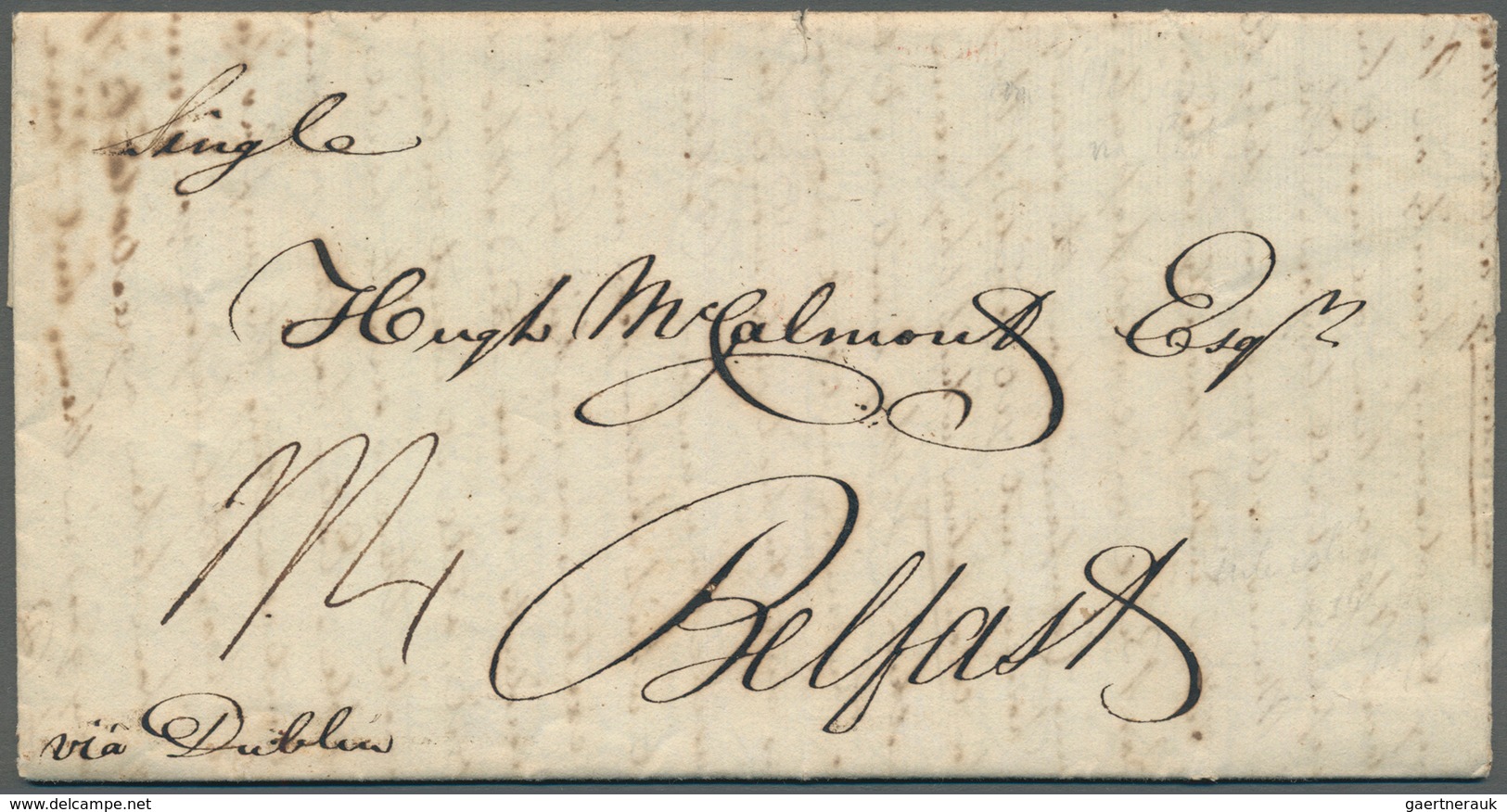 Mexiko: 1828. Stampless Envelope Written From Mexico Dated '24/6/1828' Addressed To 'Hugh McCalmond, - Mexiko