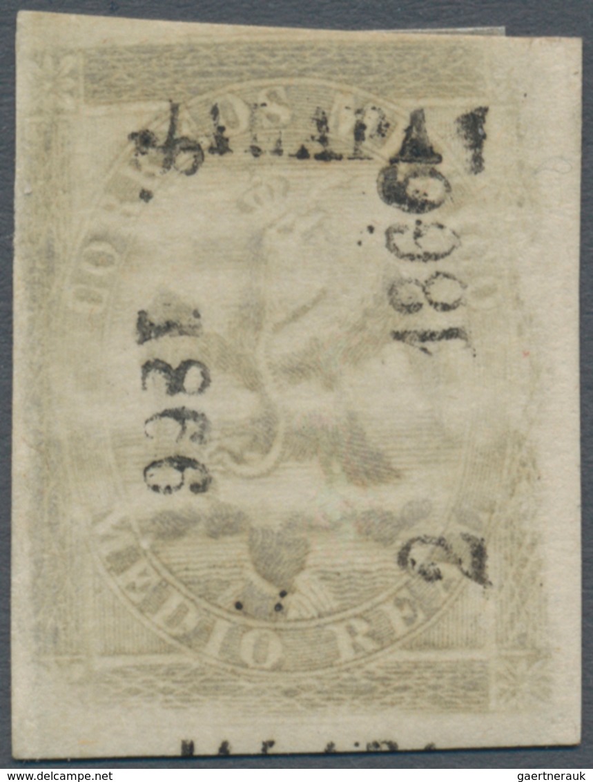 Mexiko: 1866, 1/2 R. Eagle Grey With District Ovpt. "JALAPA", Shipping No. 8-1866 And Sub-no. 2-1866 - Mexique
