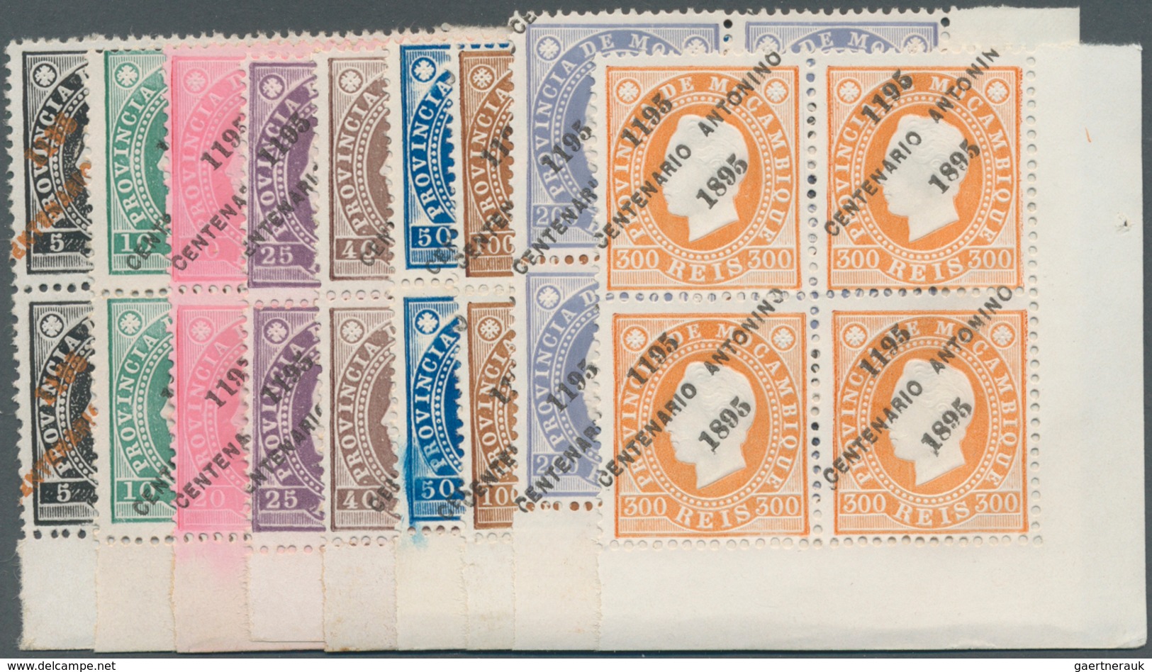 Mocambique: 1895, '700th Birthday Of Antonio Of Padova' King Luis I. Stamps With Diagonal Opt. '1195 - Mozambique