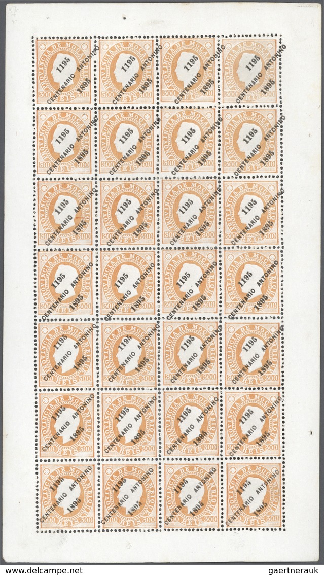 Mocambique: 1895, '700th Birthday Of Antonio Of Padova' King Luis I. Stamps With Diagonal Opt. '1195 - Mozambique