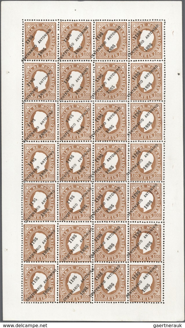 Mocambique: 1895, '700th Birthday Of Antonio Of Padova' King Luis I. Stamps With Diagonal Opt. '1195 - Mozambique