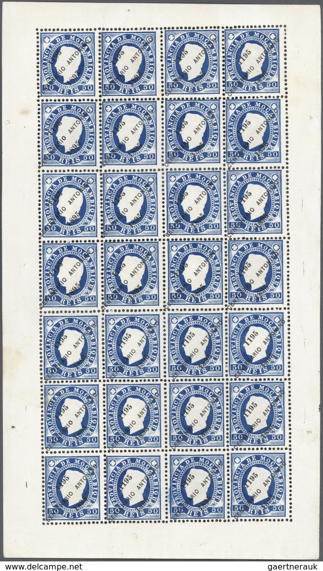 Mocambique: 1895, '700th Birthday Of Antonio Of Padova' King Luis I. Stamps With Diagonal Opt. '1195 - Mozambique