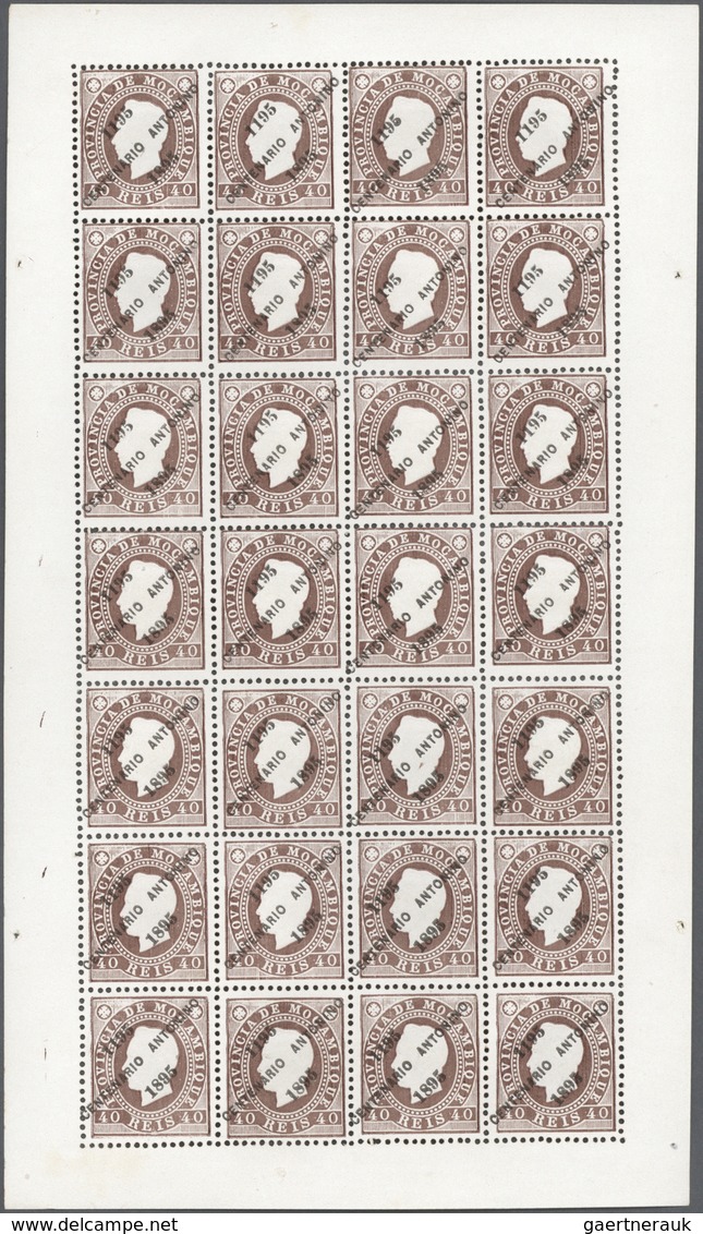 Mocambique: 1895, '700th Birthday Of Antonio Of Padova' King Luis I. Stamps With Diagonal Opt. '1195 - Mozambique