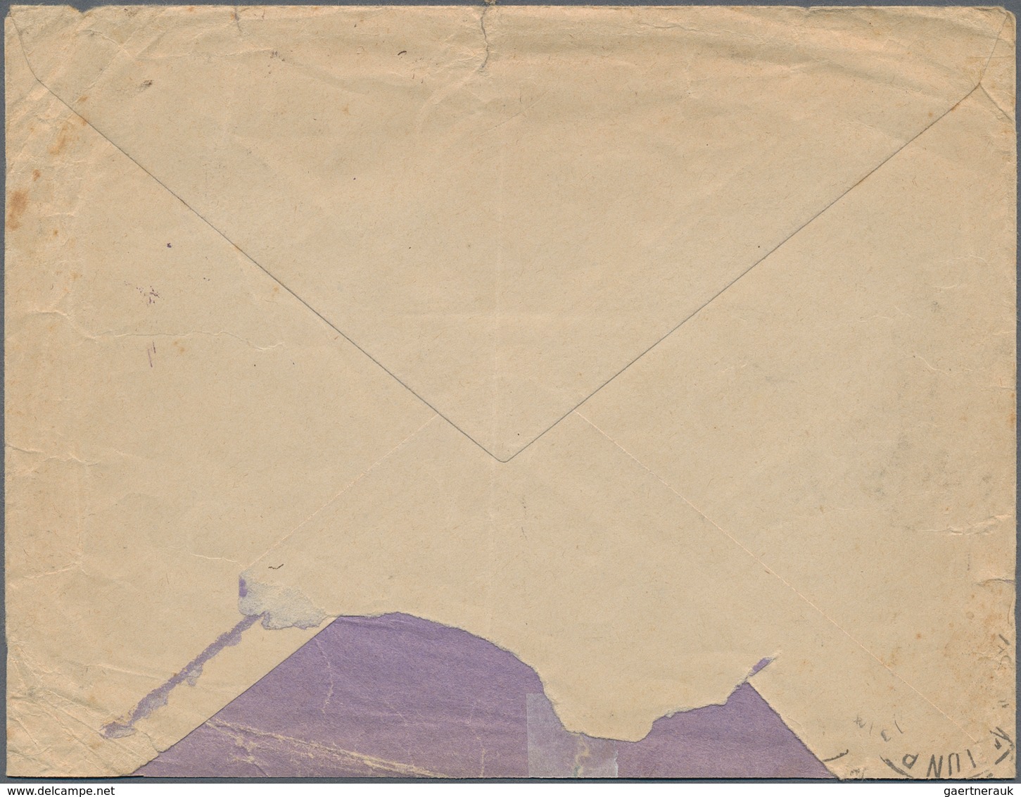 Neue Hebriden: 1936. Envelope (creased, Folded, Parts Of Flap Missing) Written From Mallicolo Lsland - Autres & Non Classés