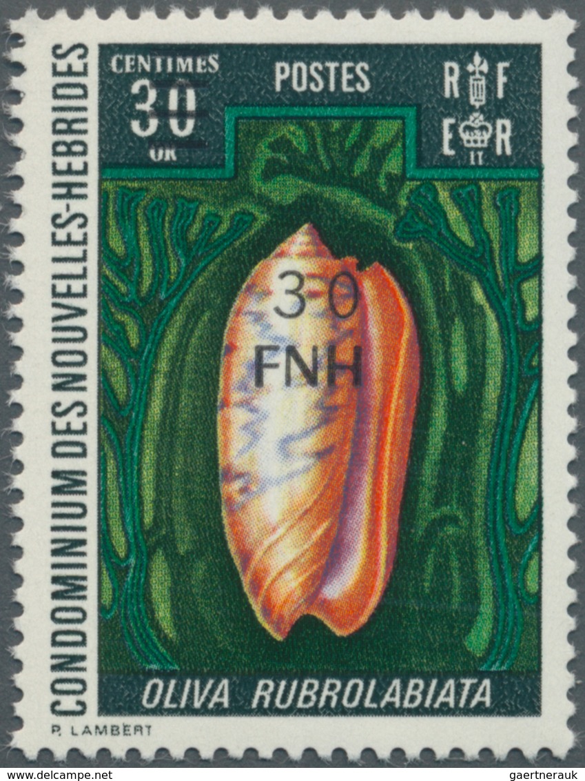 Neue Hebriden: 1977, French Value Definitive Issue Conches 30 FNH On 30c. ‚Oliva Rubrolabiata‘, Mint - Autres & Non Classés