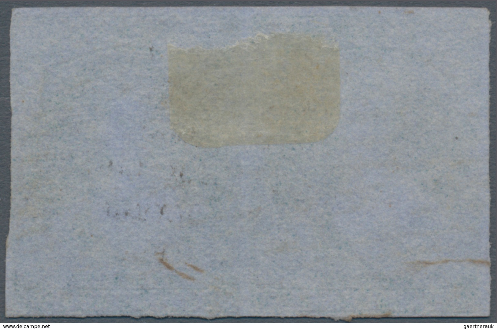 Neuseeland: 1855-58 'Chalon Head' 2d. Blue On Blue Paper W/o Watermark, Horizontal Pair Used And Can - Sonstige & Ohne Zuordnung