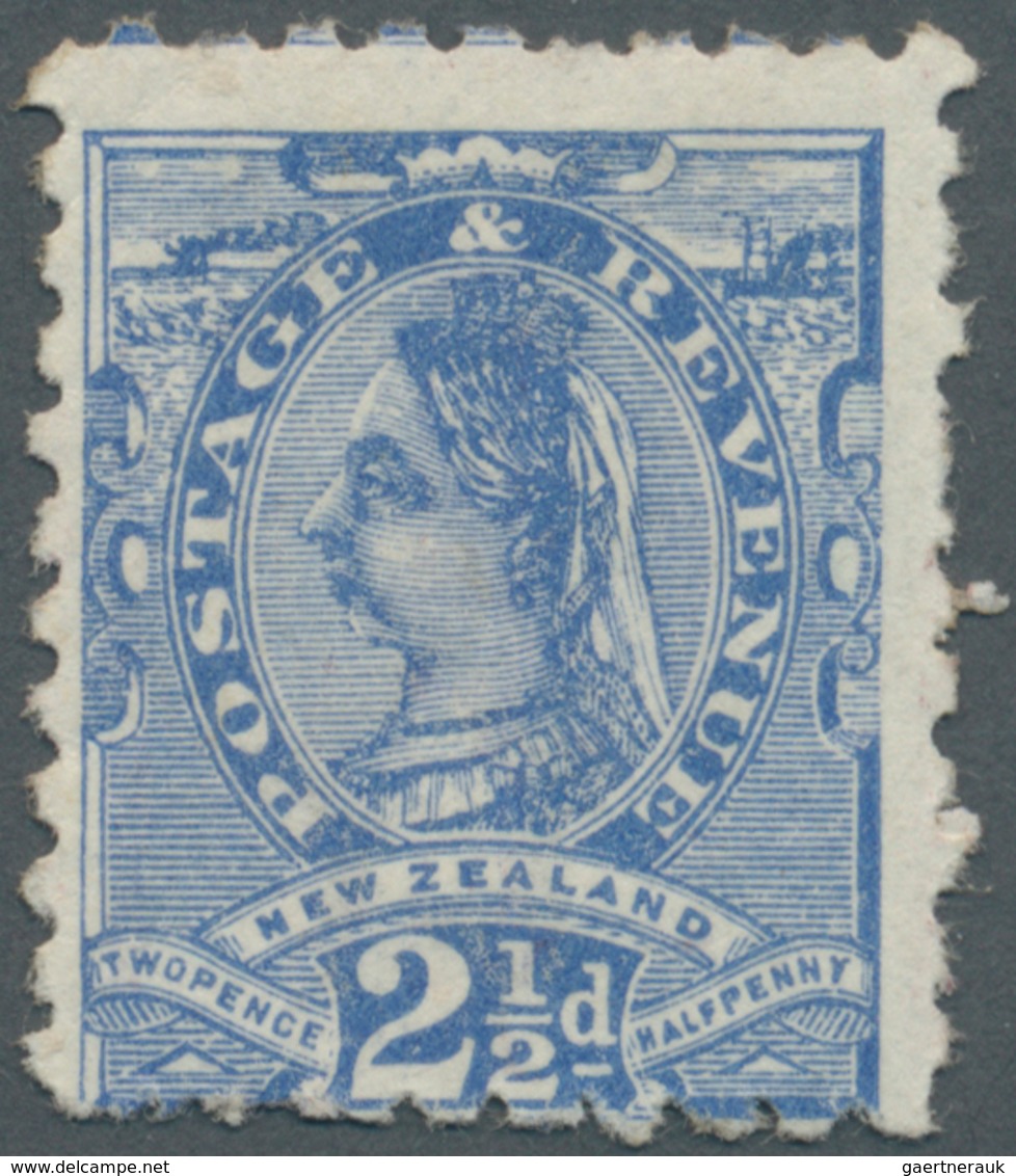 Neuseeland: 1892, QV 2½d. Blue Perf. 10 With Advertisment On Reverse ‚LOCHHEAD FOR WERTHEIM SEWING M - Autres & Non Classés