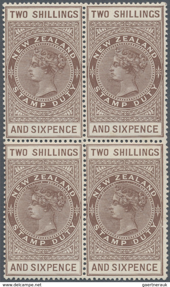 Neuseeland - Stempelmarken: 1903-30 Postal Fiscal Stamp QV 2s6d. Grey-brown, Watermark Mult NZ Over - Fiscaux-postaux