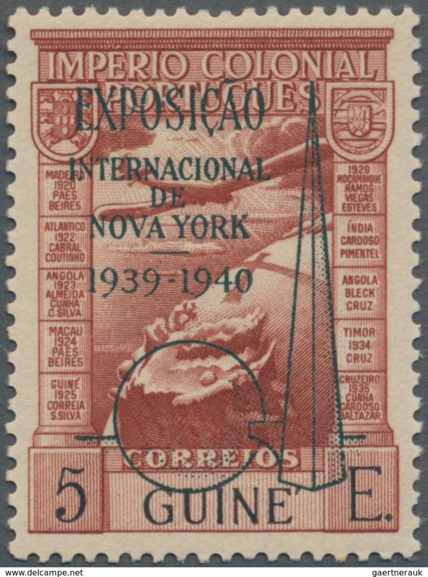 Portugiesisch-Guinea: 1939, 5 E Red-brown/black With Green Ovp WORLD EXHIBITION NEW YORK, Issued Onl - Portugiesisch-Guinea