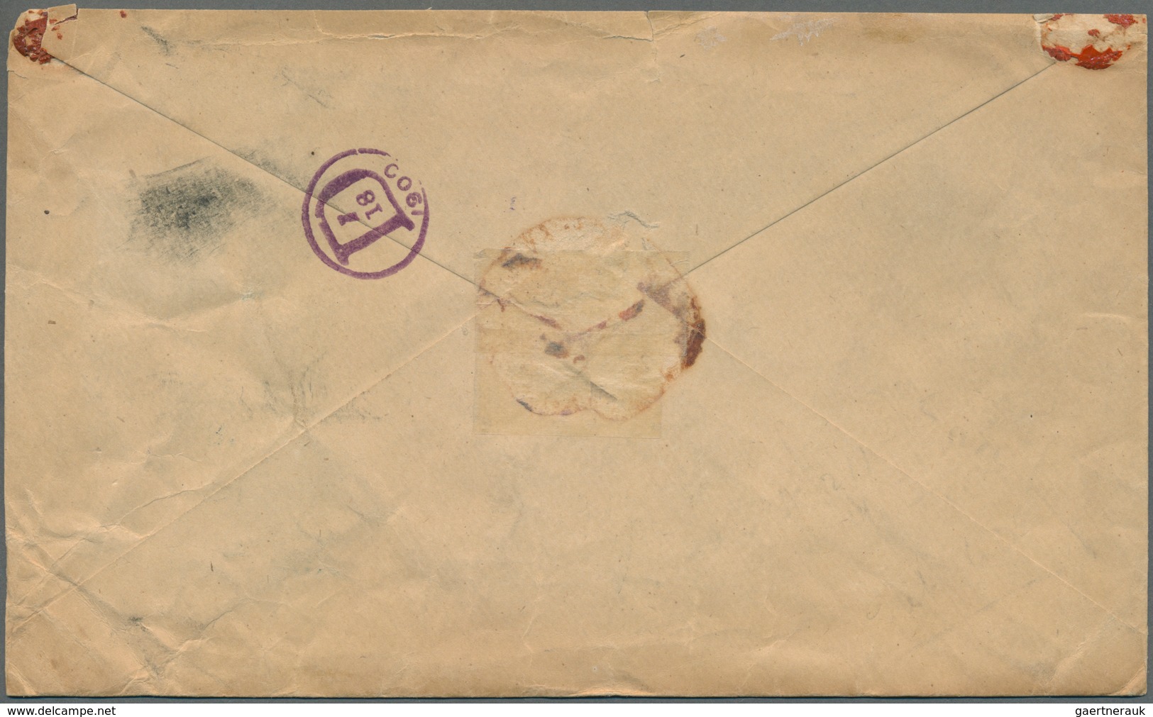 Puerto Rico: 1900, Letter With Violet "registered" Mark From SAN JUAN Franked With 2 C. And Two Piec - Puerto Rico