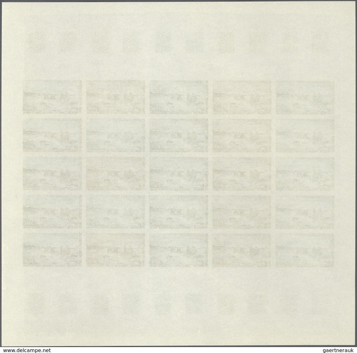 St. Pierre Und Miquelon: 1969. Complete Airmail Set (2 Values) In 2 Color Proof Sheets Of 25 Showing - Autres & Non Classés