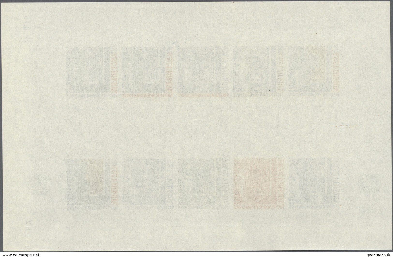 St. Pierre Und Miquelon: 1975. Complete Issue "ARPHILA 75" (1 Value) In 1 Color Proof Sheet Of 5 Hor - Autres & Non Classés