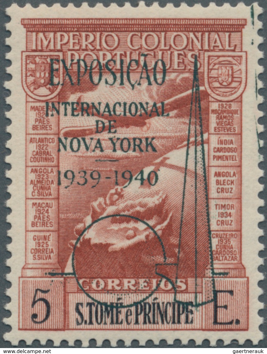 St. Thomas Und Prinzeninsel - Sao Thome E Principe: 1939, World Exhibition, 5e. Red-brown/black Unmo - São Tomé Und Príncipe