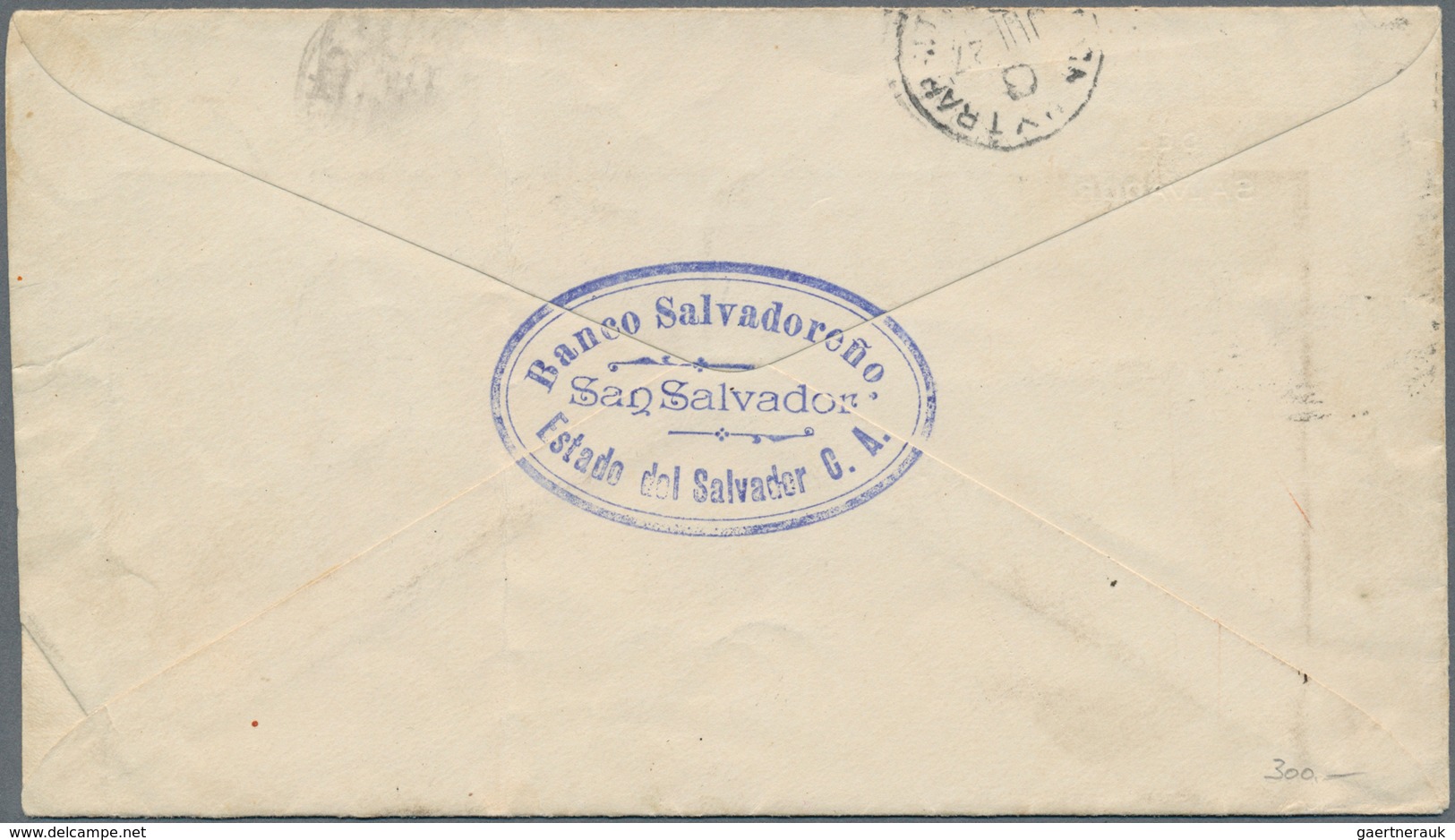 El Salvador: 1899, 13 C., 5 C. Tied "SAN SALVADOR JUL 12 1899" To Cover Endorsed "Via Zacapa" To Par - Salvador