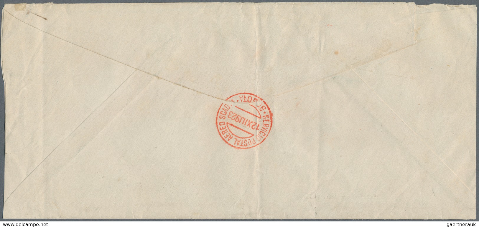 SCADTA - Länder-Aufdrucke: 1923, Bankletter From New York Without American Franking To Bogota. The E - Avions