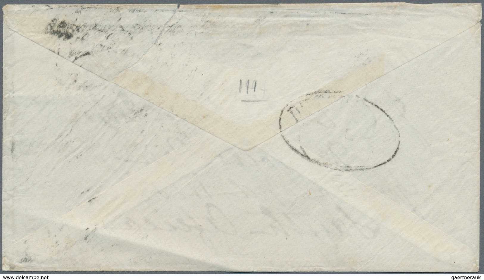 Griqualand-West: Incoming Mail, 1879, UK, 6p Grey Plate 16 Canc. Duplex "CHURTON ST.SO SP 11 74" To - Griqualand Ouest (1874-1879)