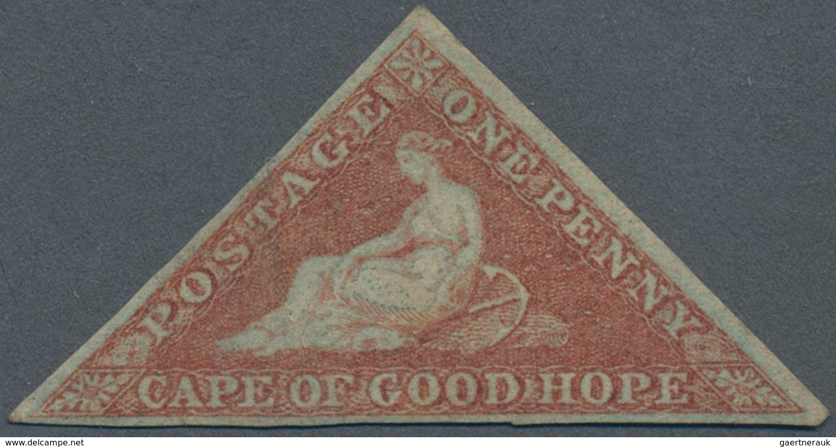 Kap Der Guten Hoffnung: 1853 1d. Brick-red On Slightly Blued Paper, Wmk Anchor, Mounted Mint With Pa - Kap Der Guten Hoffnung (1853-1904)