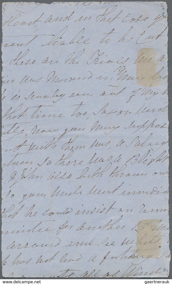 Kap Der Guten Hoffnung: 1856, CAPE OF GOOD HOPE, Perkins Bacon, 4d Deep Blue Triangular, Two Large M - Kap Der Guten Hoffnung (1853-1904)