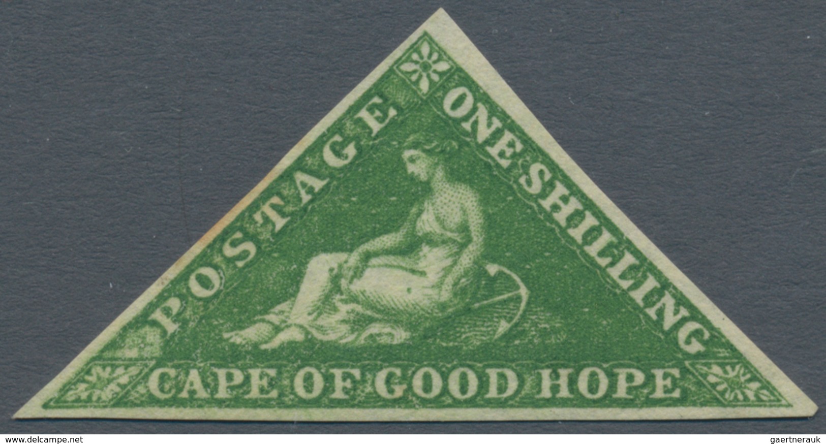 Kap Der Guten Hoffnung: 1858 1s. Bright Yellow-green, Perkins-Bacon Printing, Watermark Anchor, UNUS - Cap De Bonne Espérance (1853-1904)