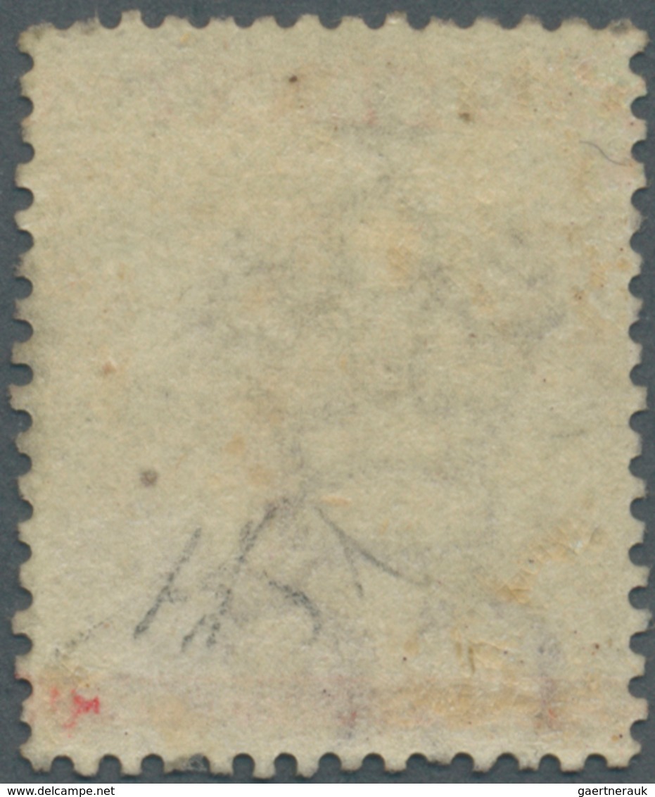 Kap Der Guten Hoffnung: 1874, Seated Hope 6d. Deep Lilac Surcharged In Red ‚ONE PENNY‘, Unused With - Cape Of Good Hope (1853-1904)