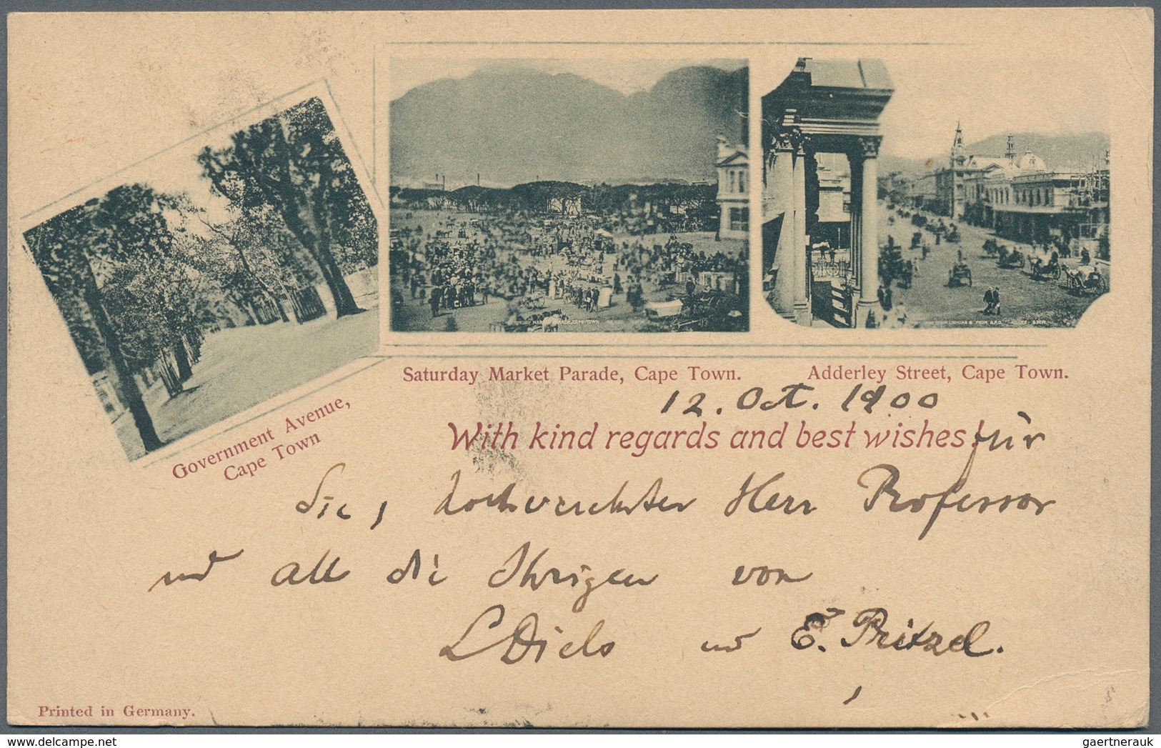 Kap Der Guten Hoffnung - Ganzsachen: 1899/1900, Three 1d QV Stationery Picture Cards (different Pict - Cap De Bonne Espérance (1853-1904)