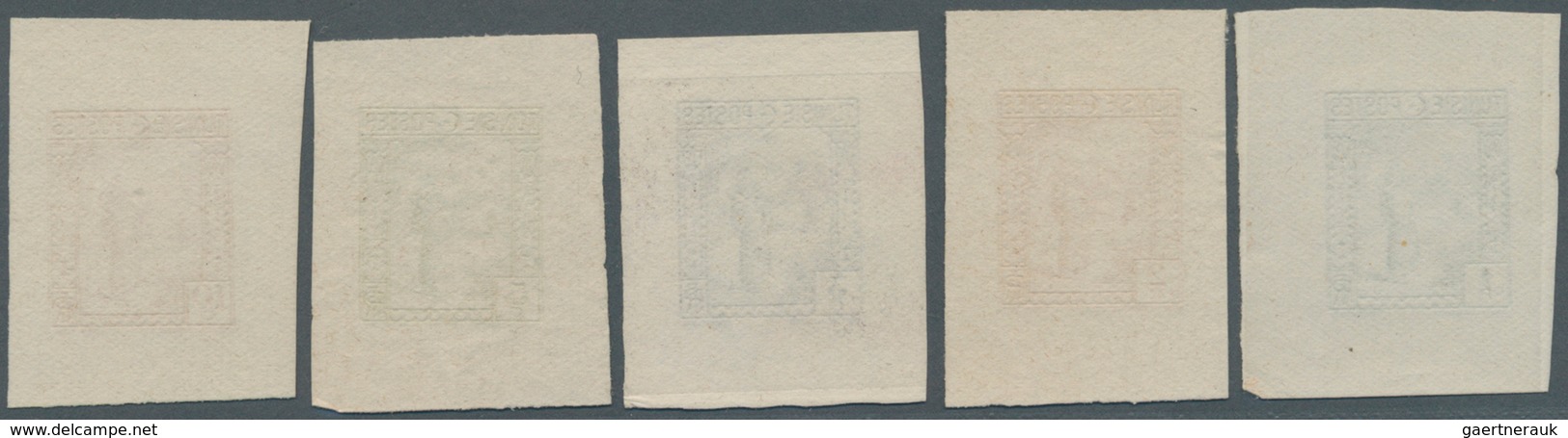Tunesien: 1931, Definitives "Views Of Morocco", 1c. To 10c. "Local Woman With Water Bin", Five Singl - Lettres & Documents