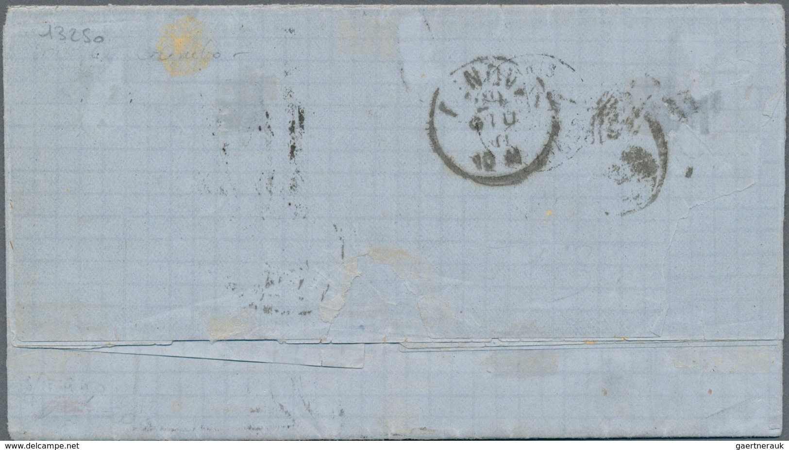 Uruguay: 1870, Unpaid Lettersheet With Complete Message Dated "Montevideo 30 May 1870" To Genova/Ita - Uruguay