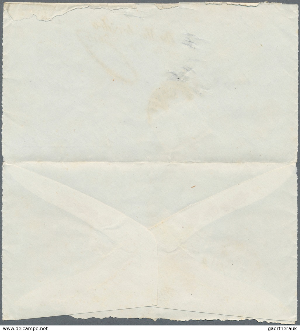 Uruguay: 1876, 10 C. Green (2) Tied "MONTEVIDEO" To Reverse Of Envelope To Genova/Italy, On Front Tw - Uruguay