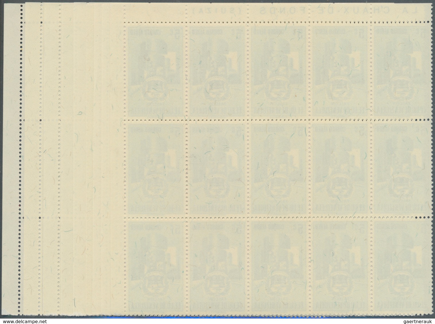 Venezuela: 1953, Coat Of Arms 'FALCON‘ Airmail Stamps Complete Set Of Nine In Blocks Of 15, Mint Nev - Venezuela