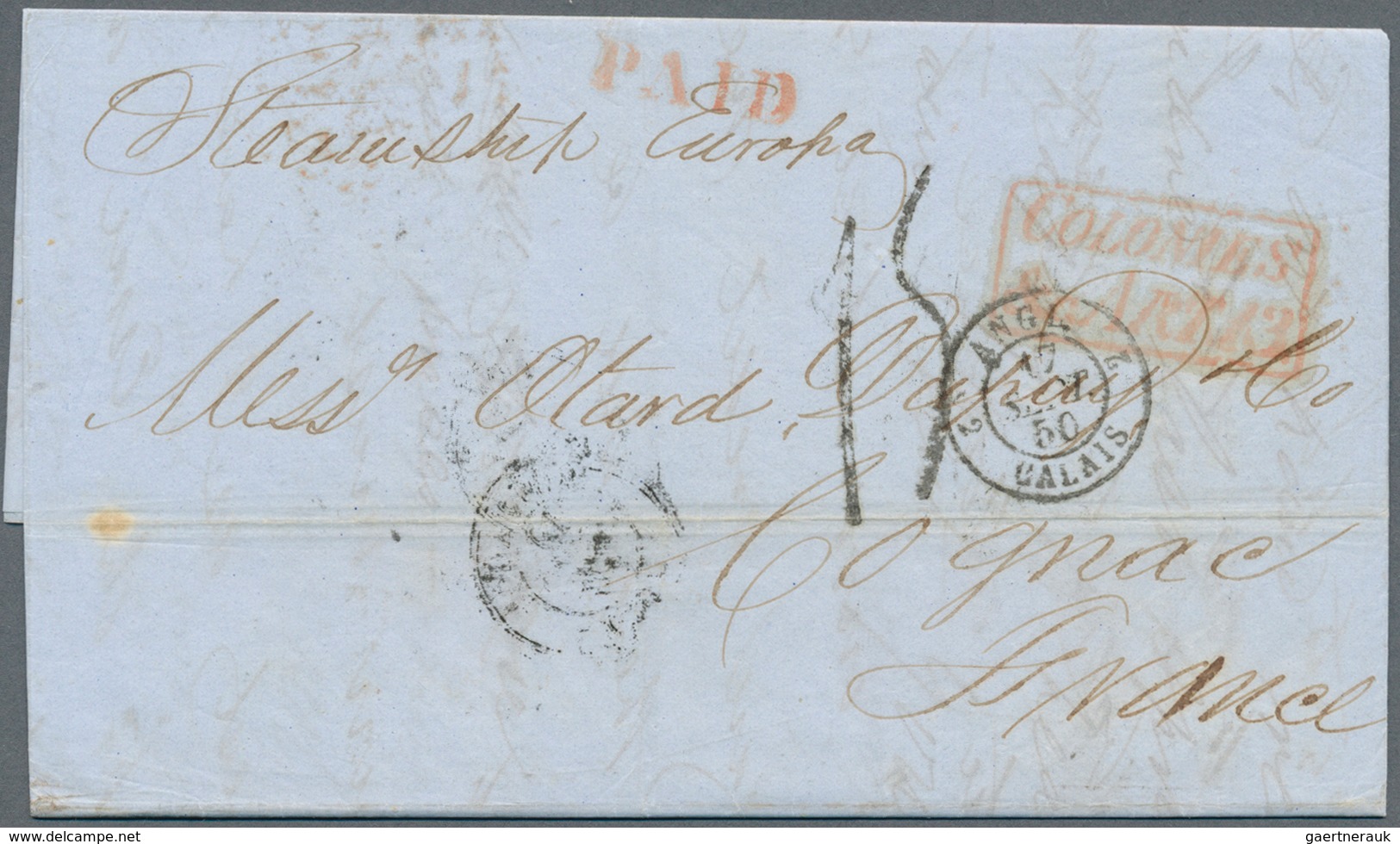 Vereinigte Staaten Von Amerika - Stampless Covers: 1844/1850 Two Entire Letters To Cognac, France Wi - …-1845 Préphilatélie